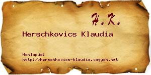 Herschkovics Klaudia névjegykártya