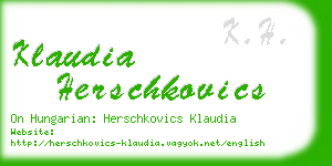 klaudia herschkovics business card